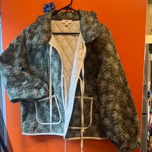 Entro Olive Floral Quilted Jacket